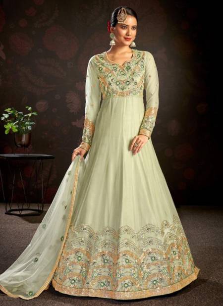 Pista Green Colour HOTLADY NASHEEN 3 Fancy Wedding Wear Heavy New Long Anarkali Suit Collection 7916